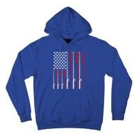 American Flag Fishing Rod Fishing Lover Great Gift Tall Hoodie