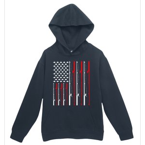 American Flag Fishing Rod Fishing Lover Great Gift Urban Pullover Hoodie