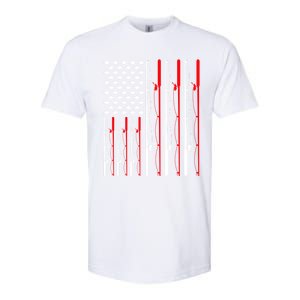 American Flag Fishing Rod Fishing Lover Great Gift Softstyle CVC T-Shirt