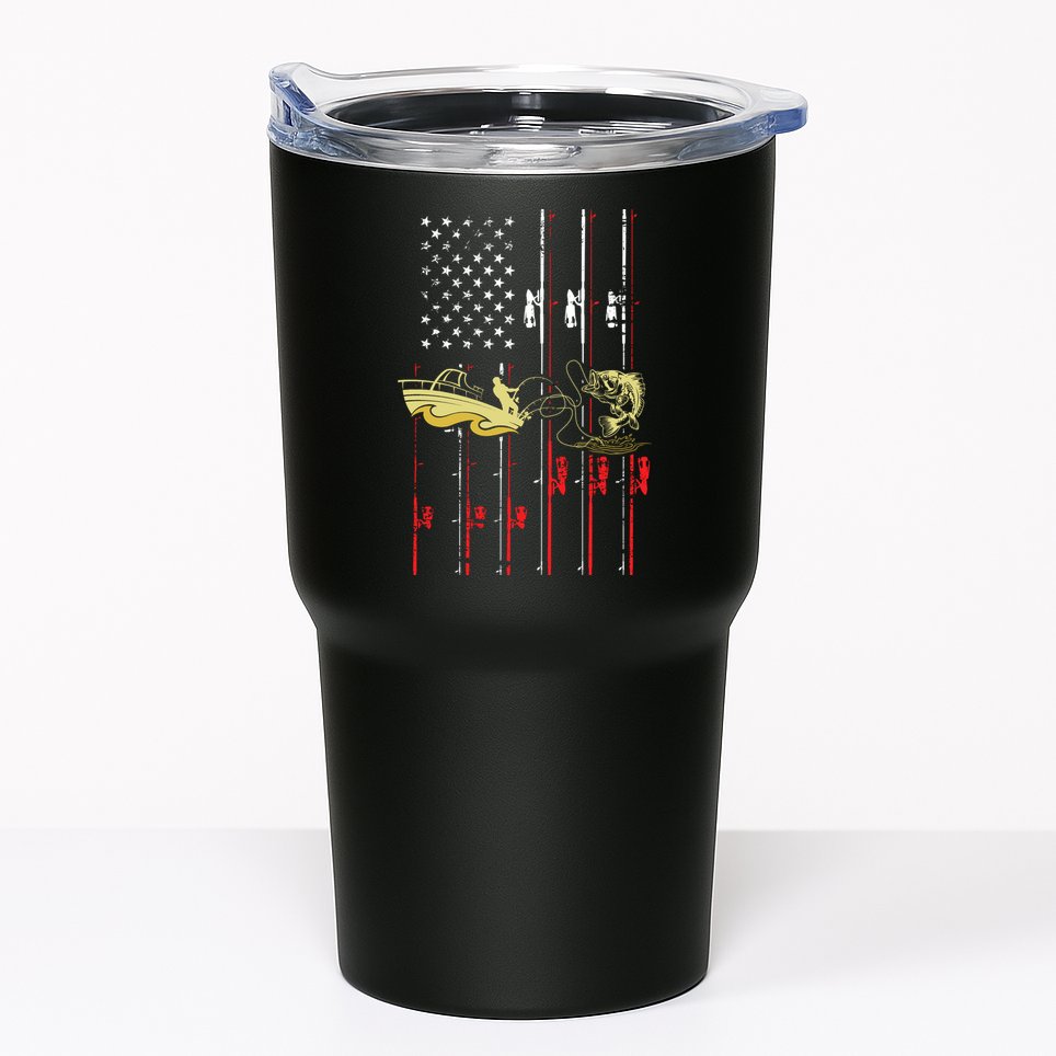 American Fishing Flag Tumbler