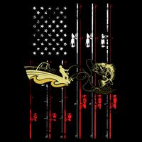 American Fishing Flag Womens Tank Top