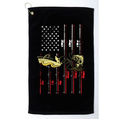 American Fishing Flag Golf Towel