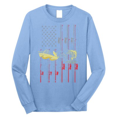 American Fishing Flag Long Sleeve Shirt