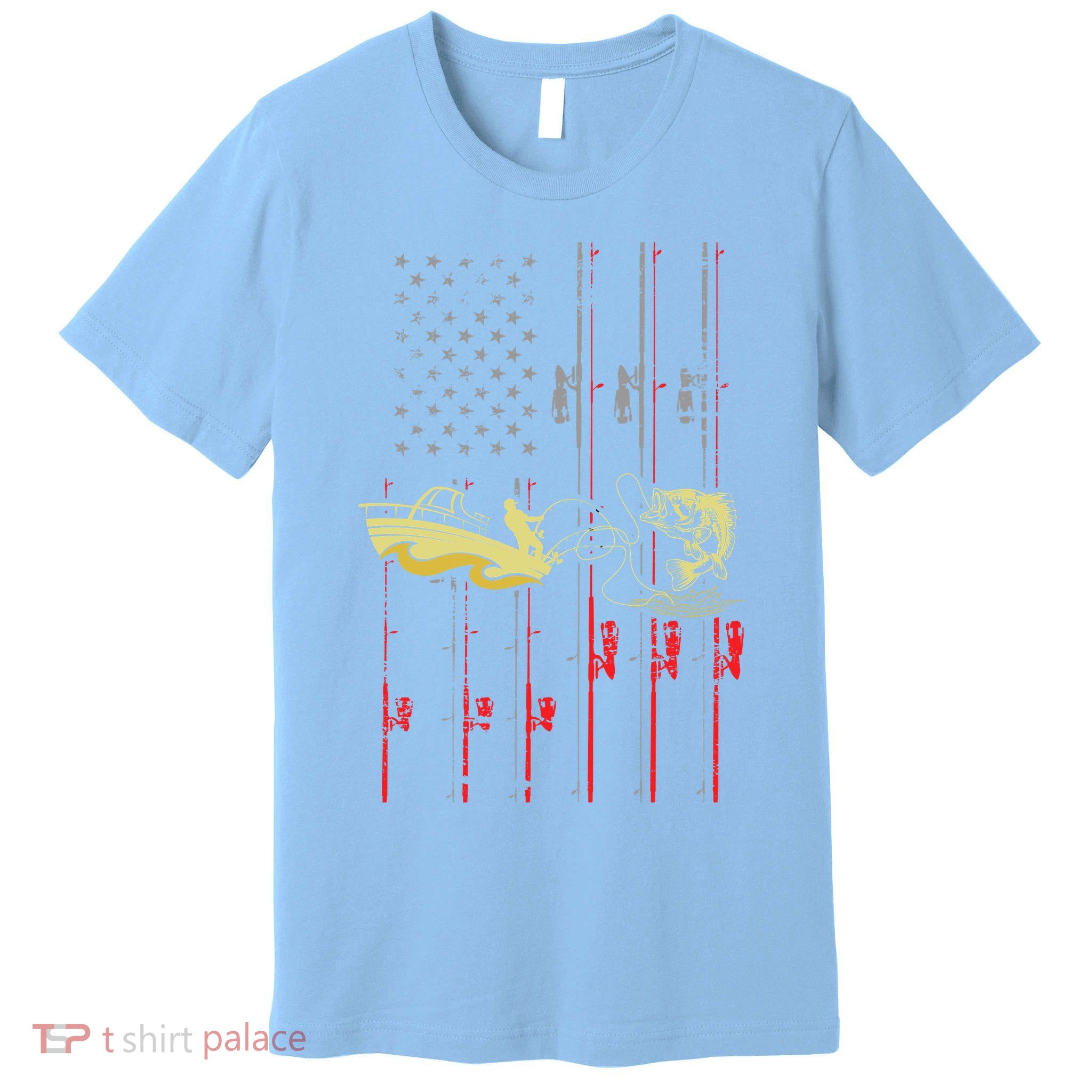 American Fishing Flag Premium T-Shirt