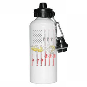 American Fishing Flag Aluminum Water Bottle