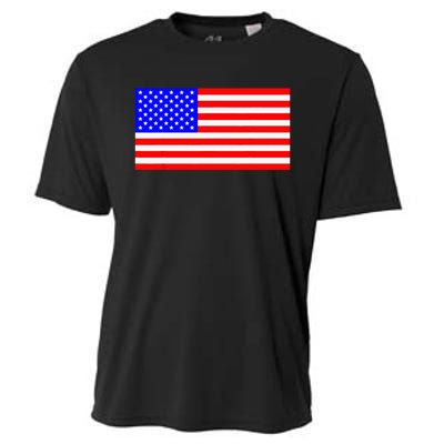 American Flag Flat Color Design Cooling Performance Crew T-Shirt