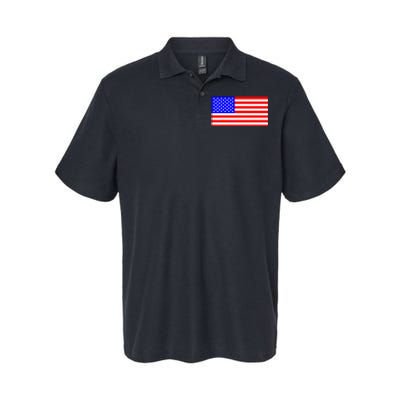 American Flag Flat Color Design Softstyle Adult Sport Polo