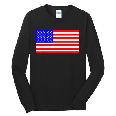 American Flag Flat Color Design Tall Long Sleeve T-Shirt