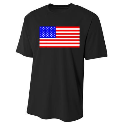 American Flag Flat Color Design Performance Sprint T-Shirt