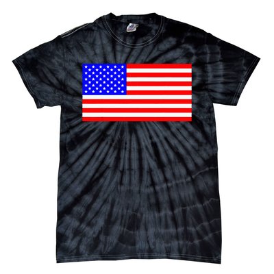 American Flag Flat Color Design Tie-Dye T-Shirt