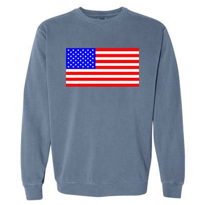 American Flag Flat Color Design Garment-Dyed Sweatshirt