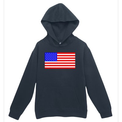 American Flag Flat Color Design Urban Pullover Hoodie