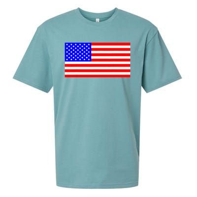 American Flag Flat Color Design Sueded Cloud Jersey T-Shirt