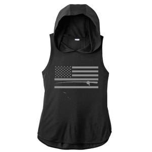 American Flag Fishing Apparel Fishing Ladies PosiCharge Tri-Blend Wicking Draft Hoodie Tank