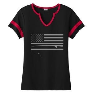 American Flag Fishing Apparel Fishing Ladies Halftime Notch Neck Tee