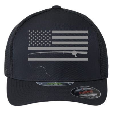 American Flag Fishing Apparel Fishing Flexfit Unipanel Trucker Cap