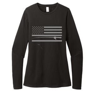 American Flag Fishing Apparel Fishing Womens CVC Long Sleeve Shirt