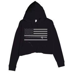 American Flag Fishing Apparel Fishing Crop Fleece Hoodie