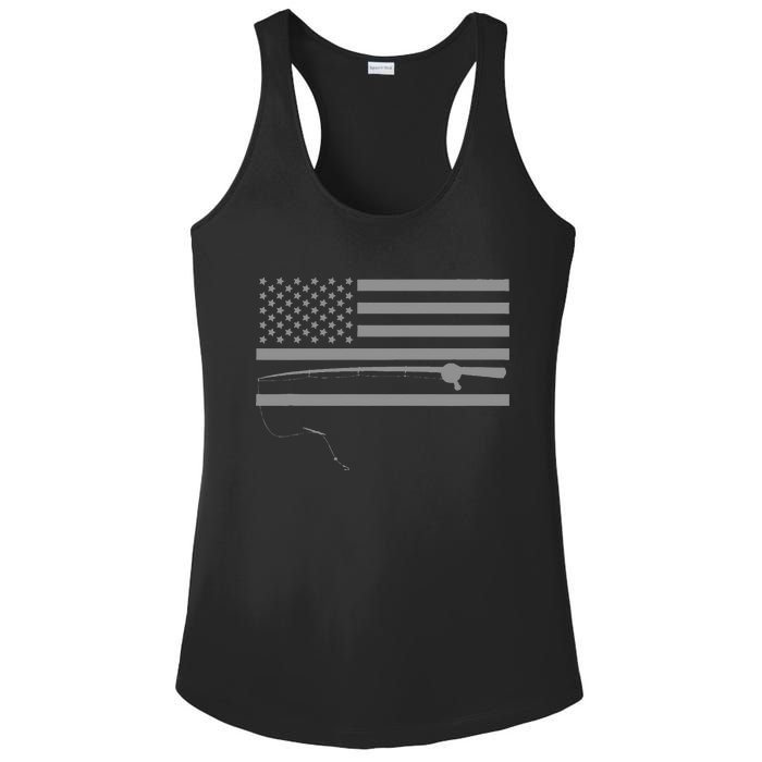 American Flag Fishing Apparel Fishing Ladies PosiCharge Competitor Racerback Tank