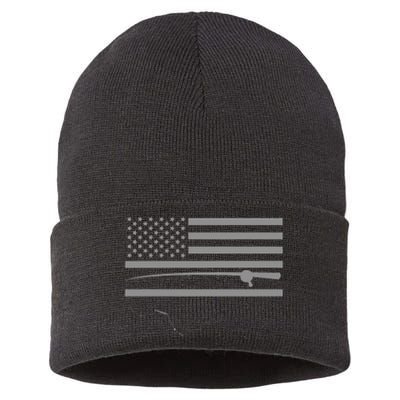 American Flag Fishing Apparel Fishing Sustainable Knit Beanie