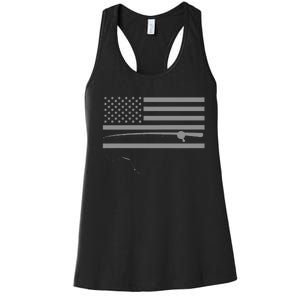 American Flag Fishing Apparel Fishing Women's Racerback Tank