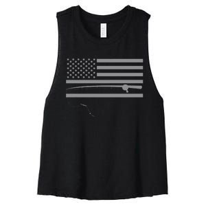 American Flag Fishing Apparel Fishing Women's Racerback Cropped Tank