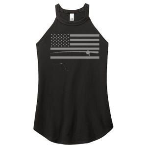 American Flag Fishing Apparel Fishing Women's Perfect Tri Rocker Tank