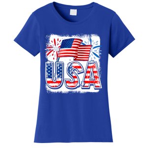 American Flag Funny Usa 4th Of July Funny Mom Mama Meaningful Gift Women's T-Shirt