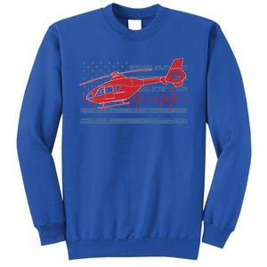 American Flag Flight Nurse Heartbeat Funny Gift Sweatshirt