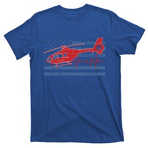 American Flag Flight Nurse Heartbeat Funny Gift T-Shirt