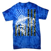 American Flag Fish Bass Fish Fisherman Funny Fishing Camouflagegift Tie-Dye T-Shirt