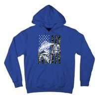 American Flag Fish Bass Fish Fisherman Funny Fishing Camouflagegift Tall Hoodie