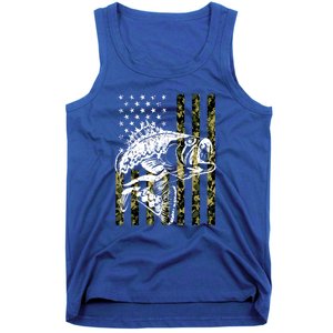 American Flag Fish Bass Fish Fisherman Funny Fishing Camouflagegift Tank Top