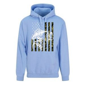 American Flag Fish Bass Fish Fisherman Funny Fishing Camouflagegift Unisex Surf Hoodie