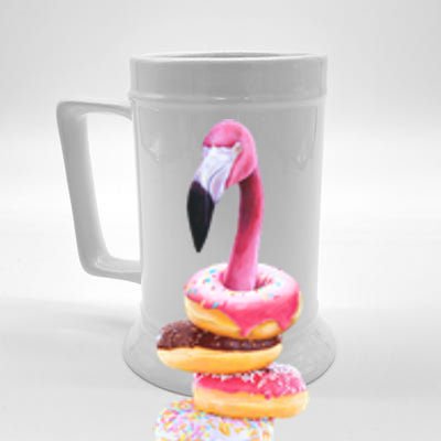 A Famished Flamingo Beer Stein