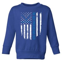 American Flag Funny The Best Pucking Dad Ever Ice Hockey Great Gift Toddler Sweatshirt