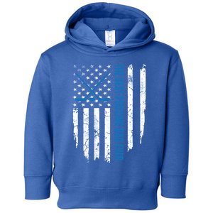 American Flag Funny The Best Pucking Dad Ever Ice Hockey Great Gift Toddler Hoodie