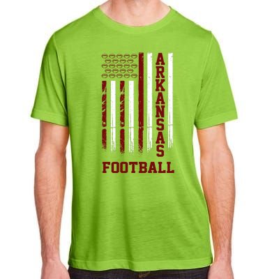 Arkansas Football Fan American Flag Adult ChromaSoft Performance T-Shirt