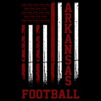 Arkansas Football Fan American Flag Cooling Performance Crew T-Shirt