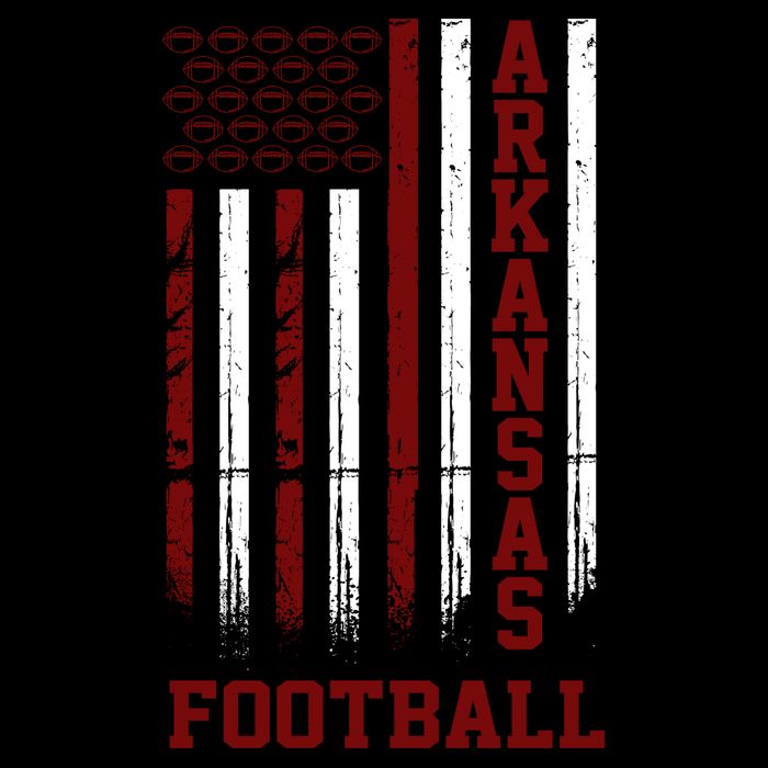 Arkansas Football Fan American Flag Cooling Performance Crew T-Shirt
