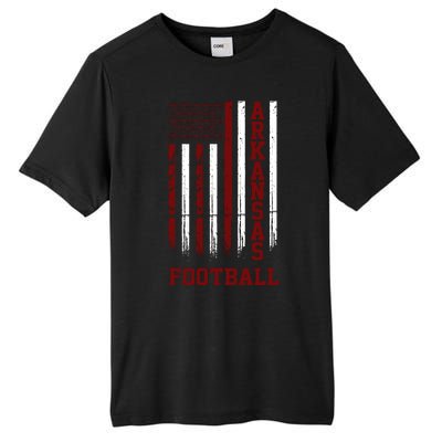 Arkansas Football Fan American Flag Tall Fusion ChromaSoft Performance T-Shirt