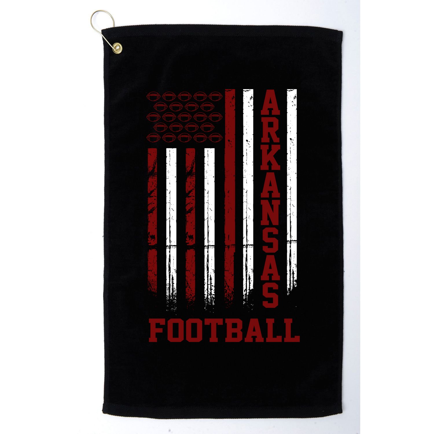 Arkansas Football Fan American Flag Golf Towel