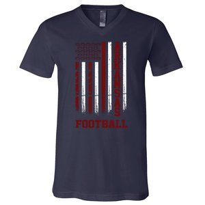 Arkansas Football Fan American Flag V-Neck T-Shirt