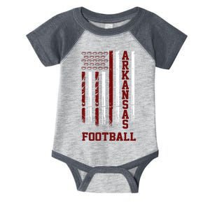 Arkansas Football Fan American Flag Infant Baby Jersey Bodysuit