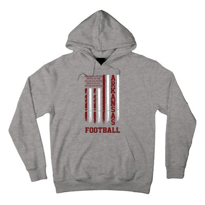 Arkansas Football Fan American Flag Hoodie