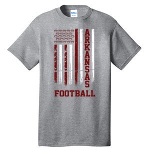 Arkansas Football Fan American Flag Tall T-Shirt