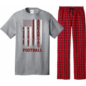 Arkansas Football Fan American Flag Pajama Set