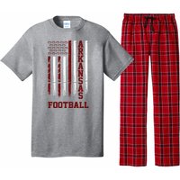 Arkansas Football Fan American Flag Pajama Set