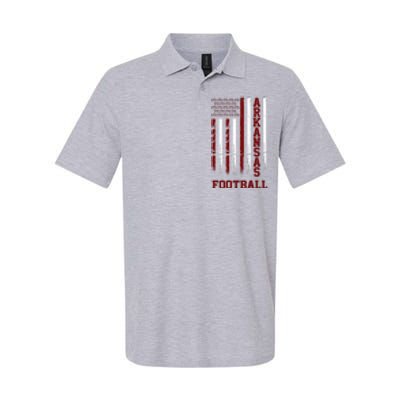 Arkansas Football Fan American Flag Softstyle Adult Sport Polo