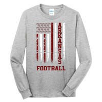 Arkansas Football Fan American Flag Tall Long Sleeve T-Shirt